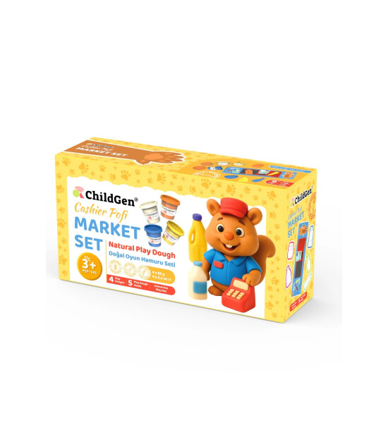 Childgen Doğal Oyun Hamuru Sevimli Patiler - Market Set