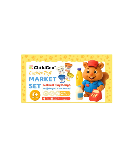 Childgen Doğal Oyun Hamuru Sevimli Patiler - Market Set