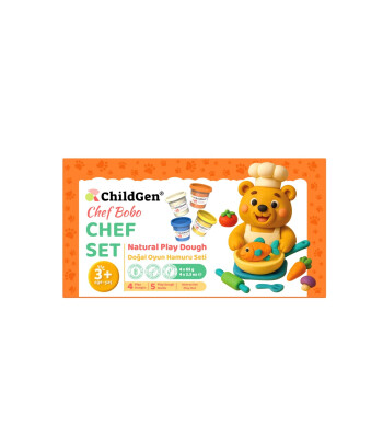 Childgen Doğal Oyun Hamuru Sevimli Patiler - Chef Set