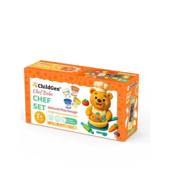 Childgen Doğal Oyun Hamuru Sevimli Patiler - Chef Set