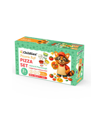 Childgen Doğal Oyun Hamuru Sevimli Patiler - Pizza Set