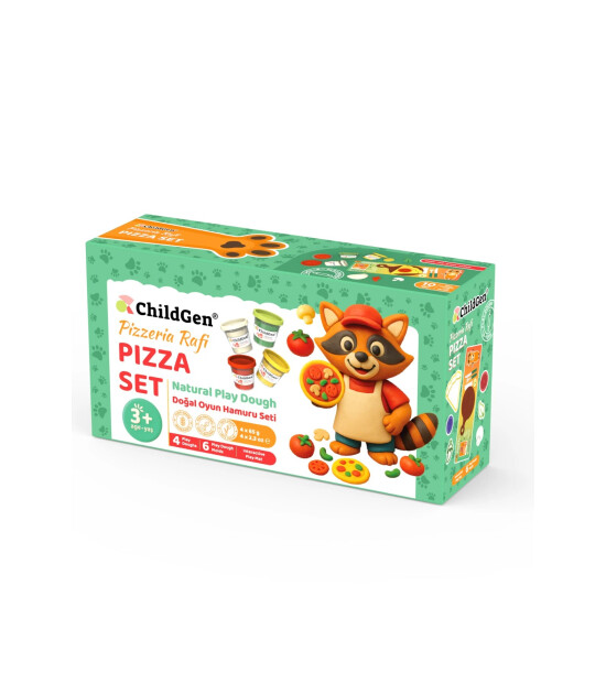 Childgen Doğal Oyun Hamuru Sevimli Patiler - Pizza Set