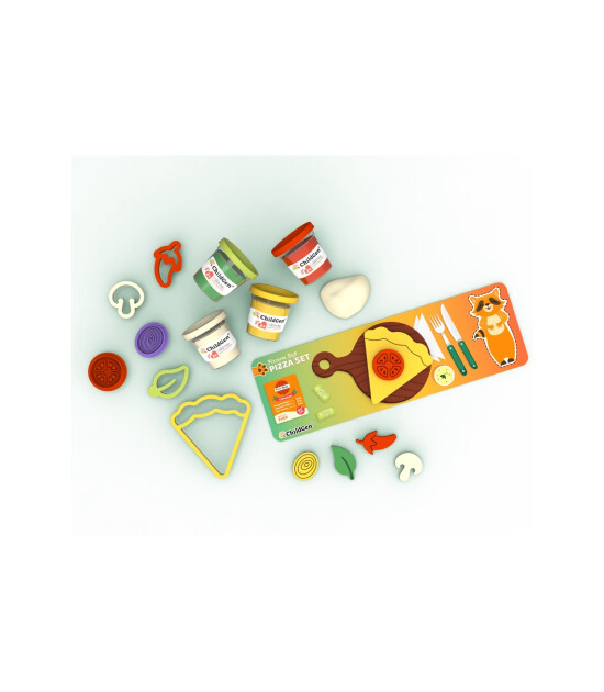 Childgen Doğal Oyun Hamuru Sevimli Patiler - Pizza Set