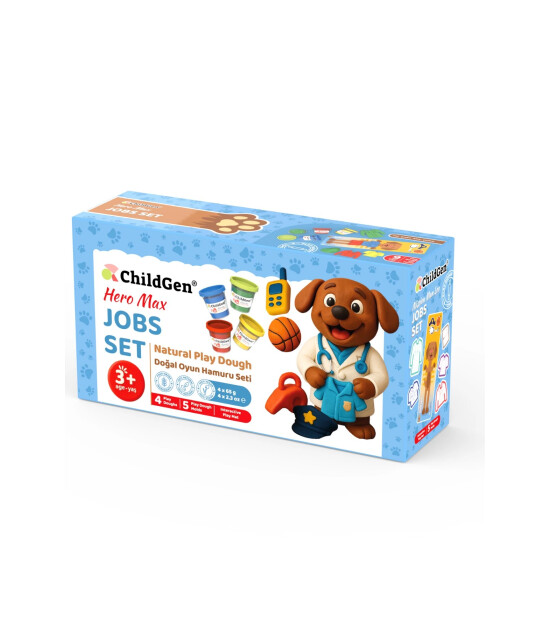Childgen Doğal Oyun Hamuru Sevimli Patiler - Meslekler Set