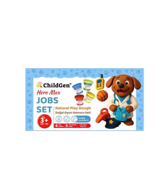 Childgen Doğal Oyun Hamuru Sevimli Patiler - Meslekler Set
