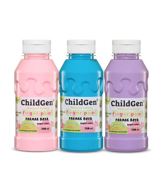 ChildGen Yıkanabilir Parmak Boya Set (3 Adet) // Pastel2