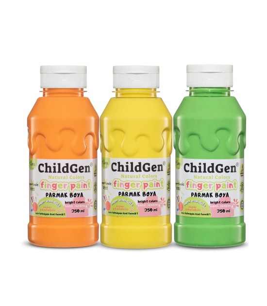 ChildGen Yıkanabilir Parmak Boya Set (3 Adet) // Pastel