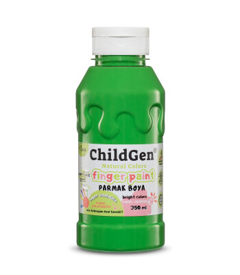 Childgen Süper Yıkanabilir Parmak Boya 350ML - Yeşil
