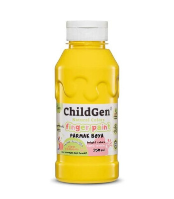 Childgen - Süper Yıkanabilir Parmak Boya 350 ml şişe - Sarı