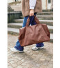 Childhome Mommy Bag Çanta, Signature Vegan Deri Koyu Kahve