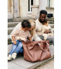 Childhome Mommy Bag Çanta, Signature Vegan Deri Koyu Kahve