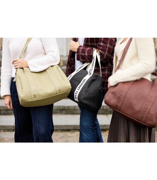 Childhome Mommy Club Bag, Vegan Deri Yeşil