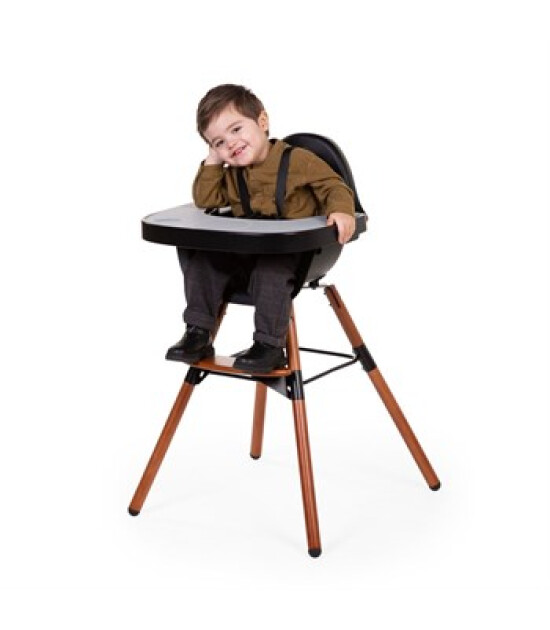 Childhome Evolu 2 Mama Sandalyesi Silikon Mat + Ön Tepsi //  Ceviz - Siyah
