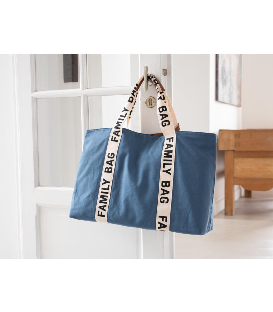 Childhome Family Bag Signature Kanvas Çanta // Indigo