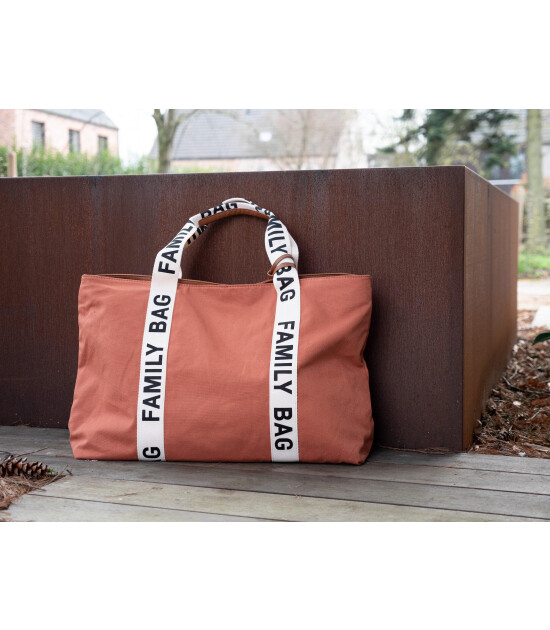 Childhome Family Bag Signature Kanvas Çanta // Kiremit
