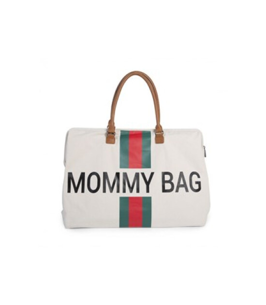 ChildHome Mommy Bag Anne Bebek Bakım Çantası // Kanvas // Yeşil - Kırmızı-kb