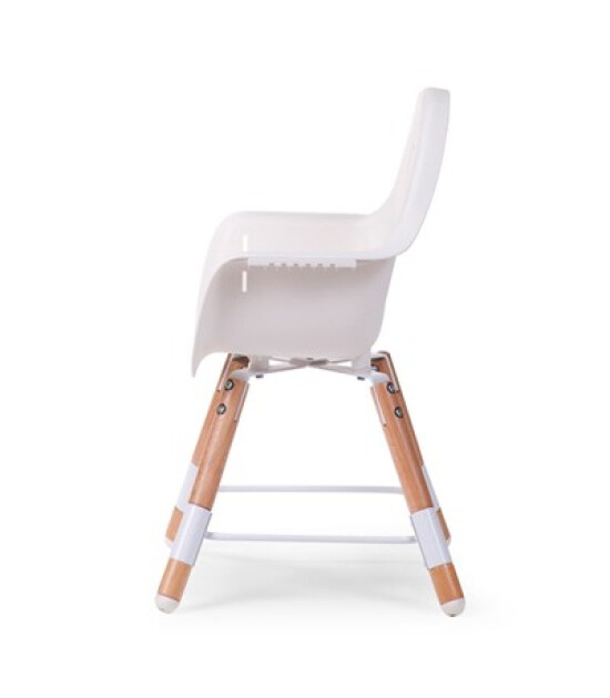 ChildHome Evolu 2 Mama Sandalyesi Silikon Matlı // Naturel & Beyaz