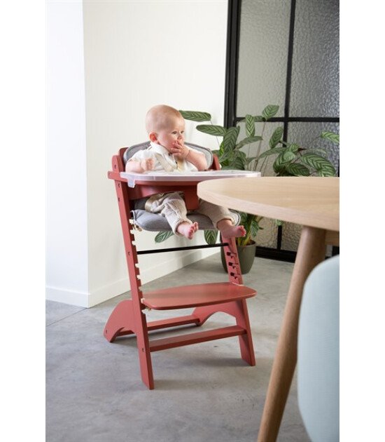 Childhome Lambda Mama Sandalyesi + Ön Tepsi Koruyucu // Kiremit Kırmızısı-kb