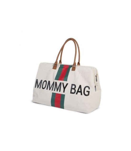 ChildHome Mommy Bag Anne Bebek Bakım Çantası // Kanvas // Yeşil - Kırmızı-kb