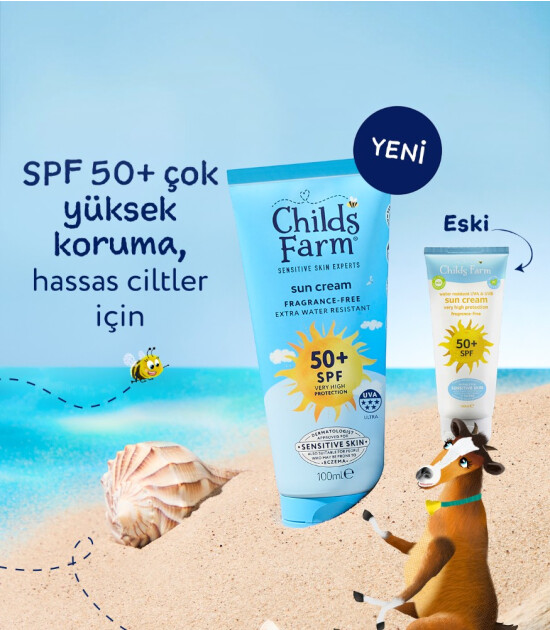 Childs Farm Bebek G&uuml;neş Kremi - Parf&uuml;ms&uuml;z SPF 50+ (100 ml)