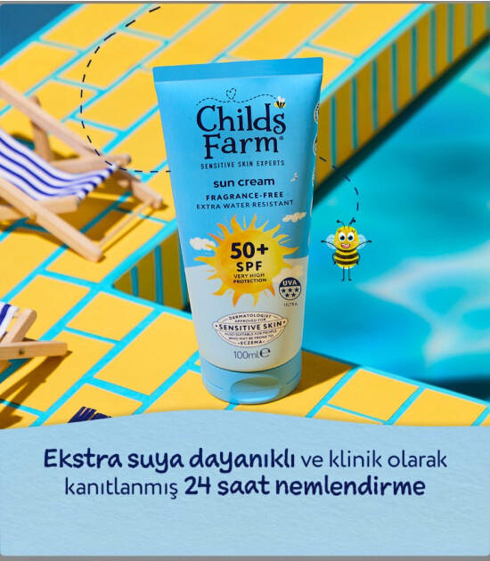 Childs Farm Bebek G&uuml;neş Kremi - Parf&uuml;ms&uuml;z SPF 50+ (100 ml)