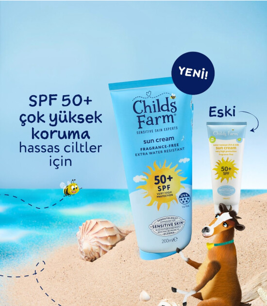Childs Farm &Ccedil;ocuk G&uuml;neş Kremi - Parf&uuml;ms&uuml;z SPF 50+ (200 ml)
