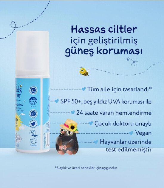 Childs Farm &Ccedil;ocuk G&uuml;neş Spreyi - Parf&uuml;ms&uuml;z SPF 50+ (100 ml)