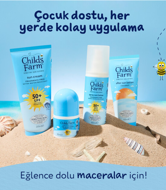 Childs Farm &Ccedil;ocuk Roll-On G&uuml;neş Kremi - Parf&uuml;ms&uuml;z SPF 50+ (50 ml)