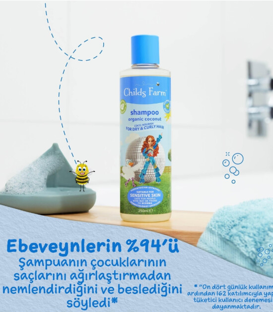 Childs Farm Kuru ve Kıvırcık Sa&ccedil;lar i&ccedil;in Hindistancevizi Şampuan