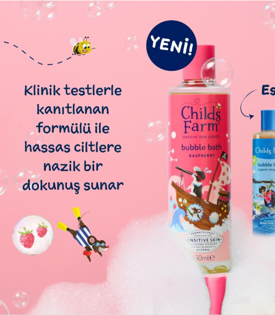 Childs Farm Organik Ahududu &Ouml;zl&uuml; Banyo K&ouml;p&uuml;ğ&uuml;