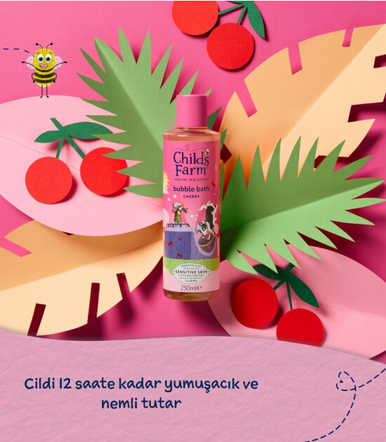 Childs Farm Organik Kiraz &Ccedil;ocuk Banyo K&ouml;p&uuml;ğ&uuml; (250 ml)