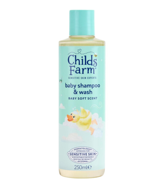 Childs Farm Aloe Vera ve Salatalık &Ouml;zl&uuml; Bebek Sa&ccedil; ve V&uuml;cut Şampuanı (250 ml)