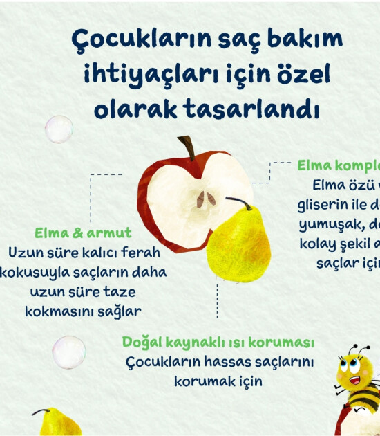 Childs Farm Elma ve Armut &Ouml;zl&uuml; Kolay Tarama &Ccedil;ocuk Sa&ccedil; Spreyi (100 ml)