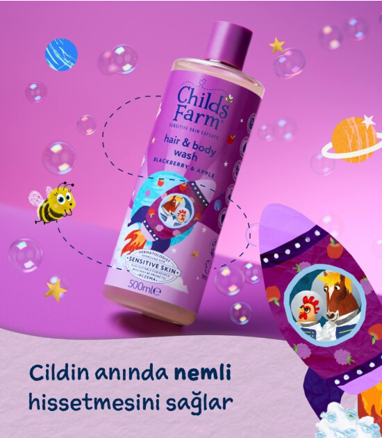 Childs Farm B&ouml;ğ&uuml;rtlen ve Organik Elma &Ouml;zl&uuml; &Ccedil;ocuk Sa&ccedil; ve V&uuml;cut Şampuan (500ml)