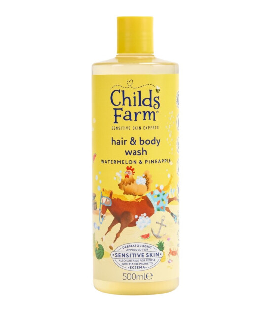 Childs Farm Karpuz ve Ananas &Ouml;zl&uuml; &Ccedil;ocuk Sa&ccedil; ve V&uuml;cut Şampuanı (500 ml)