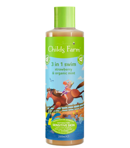 Childs Farm Çilek ve Organik Nane Özlu Yüzme Sonrası Çocuk Şampuan
