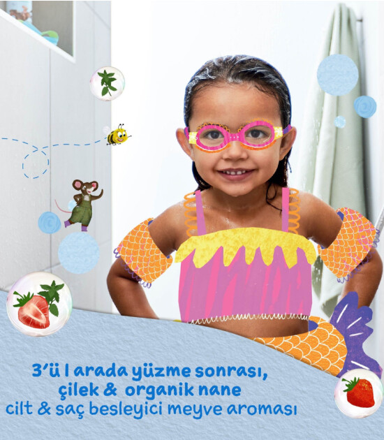 Childs Farm Çilek ve Organik Nane Özlü Yüzme Sonrası Çocuk Şampuan