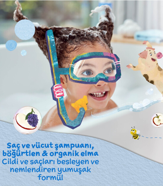 Childs Farm Böğürtlen ve Organik Elma Özlü Çocuk Saç ve Vücut Şampuan