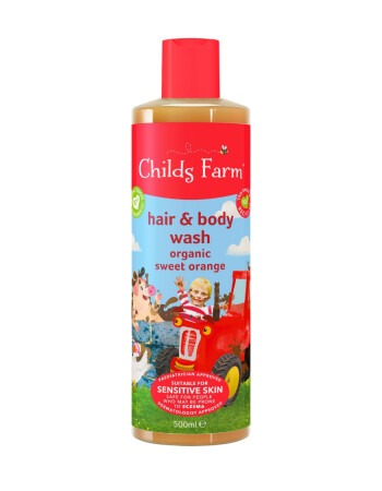 Childs Farm Organik Tatlı Portakal &Ouml;zl&uuml; &Ccedil;ocuk Sa&ccedil; ve V&uuml;cut Şampuan (500ml)