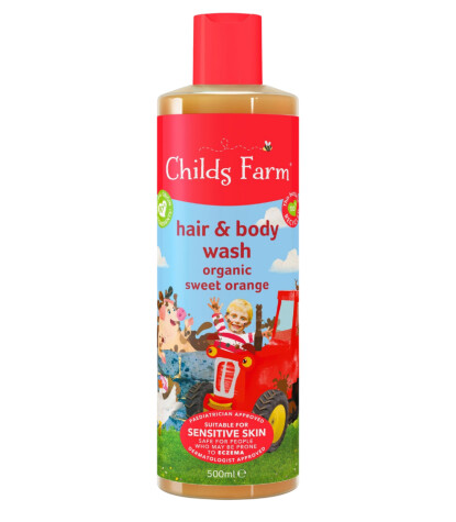Childs Farm Organik Tatlı Portakal Özlü Çocuk Saç ve Vücut Şampuan (500ml)