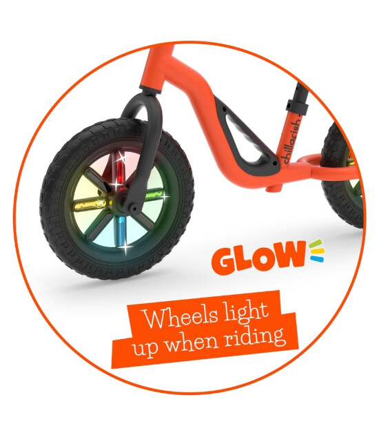 Chillafish Charlie Glow Işıklı Denge Bisikleti (10 inç) // Orange