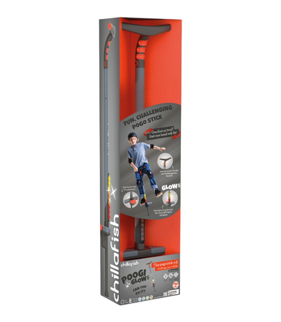 Chillafish Poogi Glow Pogo Stick Işıklı Zıplama &Ccedil;ubuğu (95 cm) // Papaya