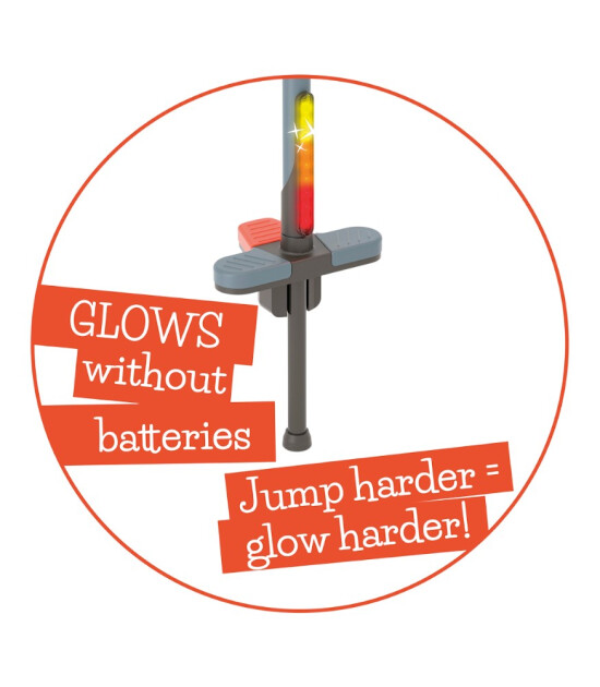 Chillafish Poogi Glow Pogo Stick Işıklı Zıplama &Ccedil;ubuğu (95 cm) // Papaya