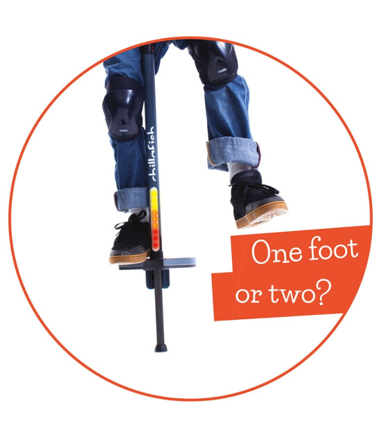 Chillafish Poogi Glow Pogo Stick Işıklı Zıplama &Ccedil;ubuğu (95 cm) // Papaya