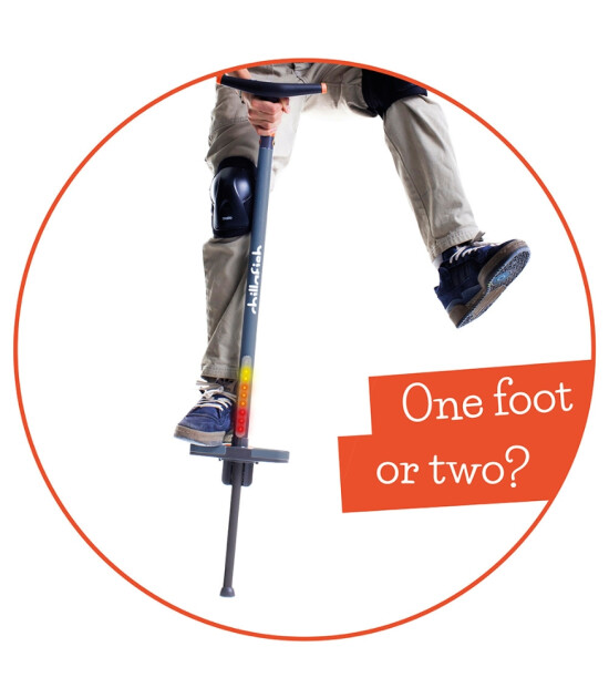 Chillafish Poogi Glow Pogo Stick Işıklı Zıplama &Ccedil;ubuğu (110 cm) // Papaya