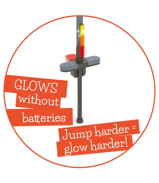Chillafish Poogi Glow Pogo Stick Işıklı Zıplama &Ccedil;ubuğu (110 cm) // Papaya