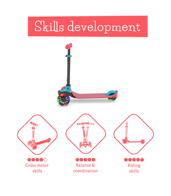 Chillafish Scotti Glow Işıklı Scooter // Kırmızı