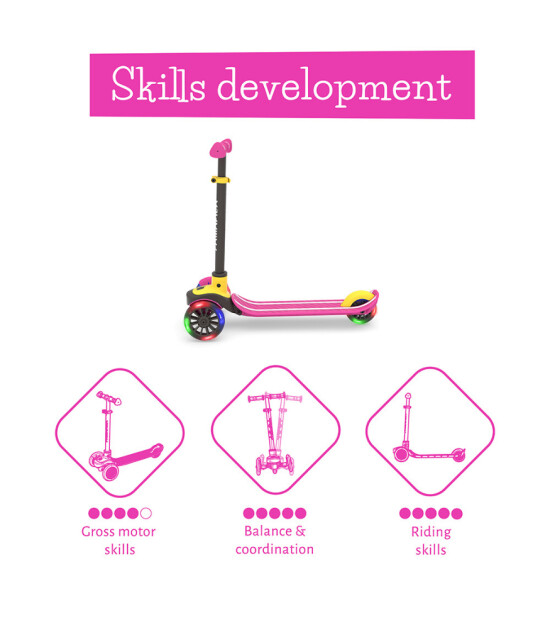 Chillafish Scotti Glow Işıklı Scooter // Pembe
