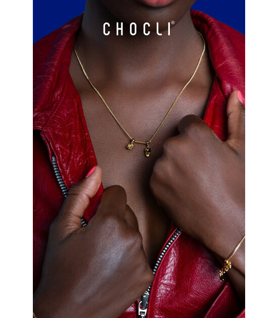 Chocli Altın Kaplama Charm Chain (18 Ayar)