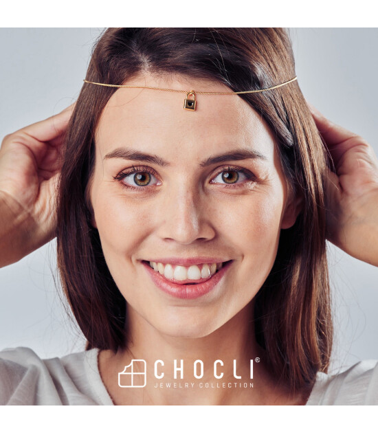 Chocli Altın Kaplama Kolye (18 Ayar) // Kilit